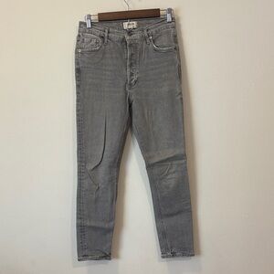 Agolde Nico High Rise Slim Fit Grey Wash Size 26